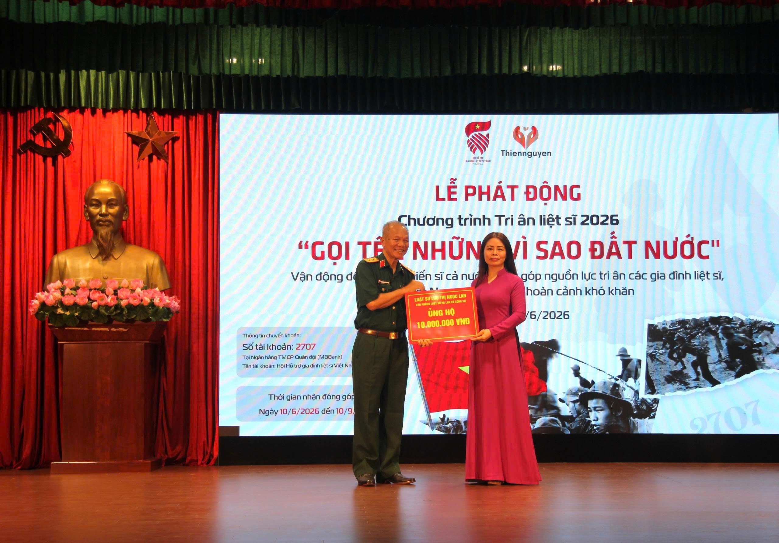 Gọi tên những vì sao đất nước - chương trình tri ân và hỗ trợ gia đình liệt sĩ