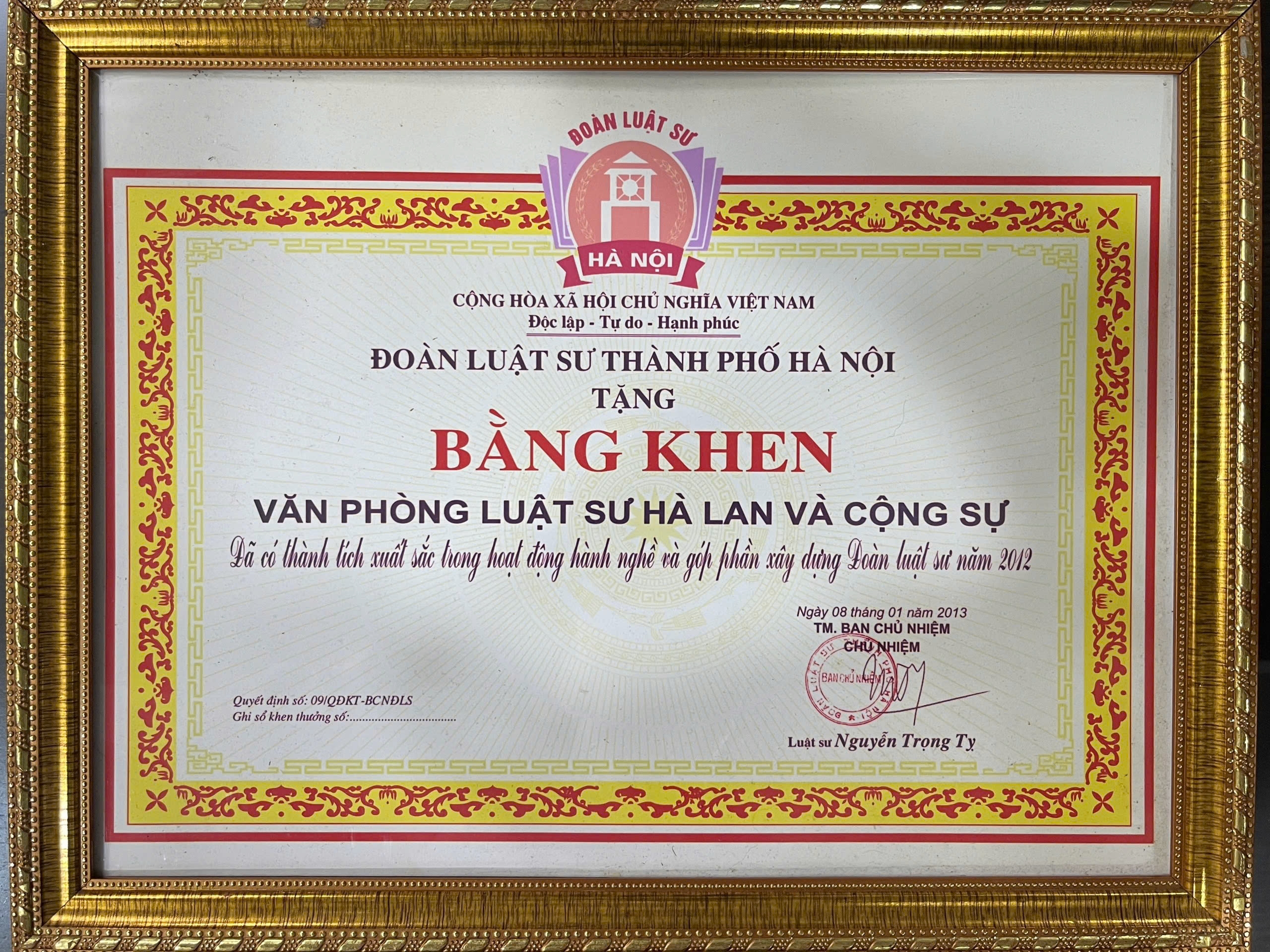 Thành tích năm 2013