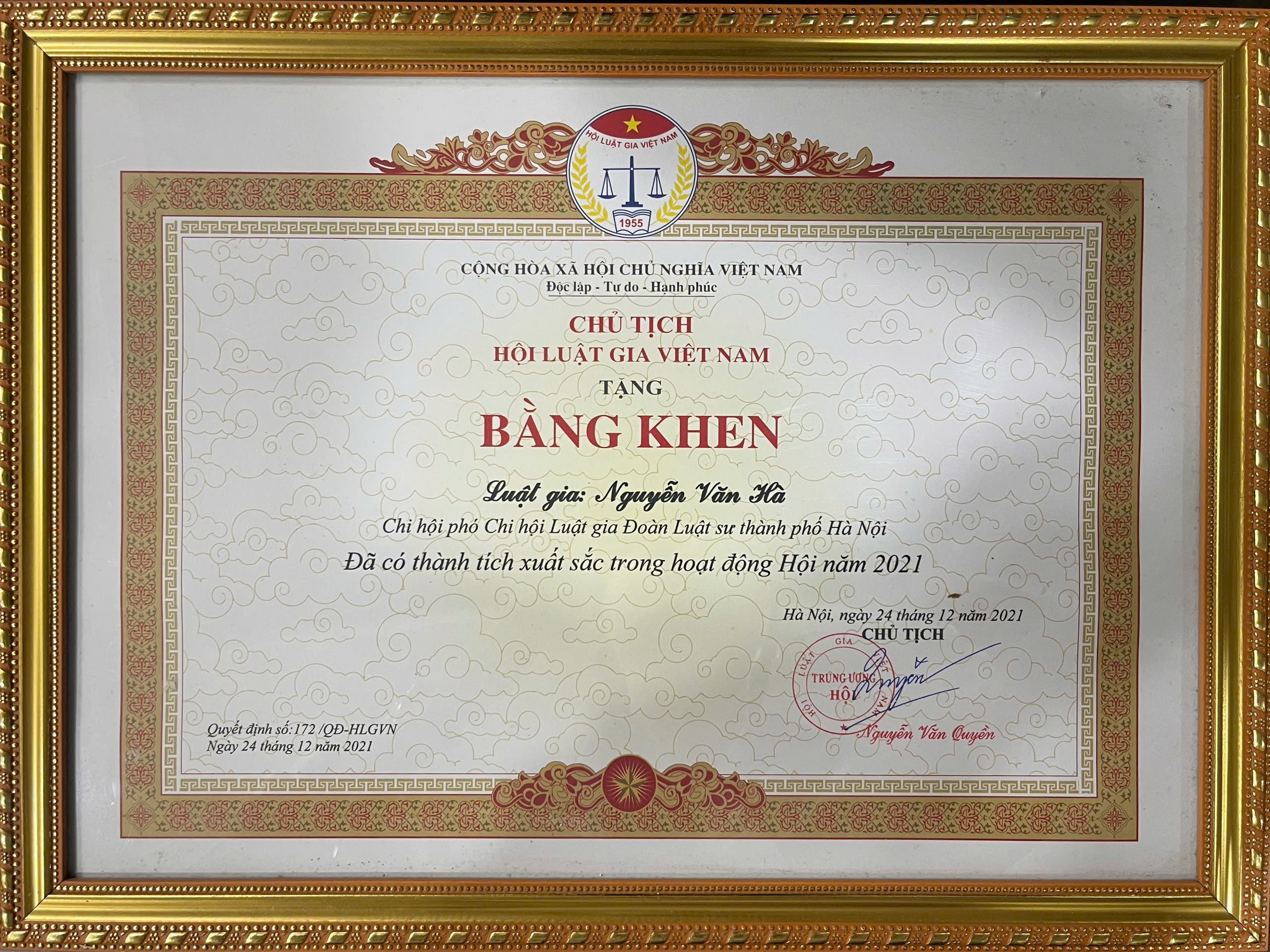 Khen thưởng năm 2020-2021
